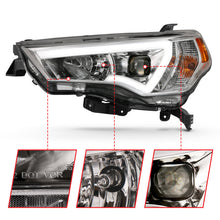 Load image into Gallery viewer, ANZO 14-18 Toyota 4 Runner Plank Style Projector Headlights Chrome w/ Amber 111417