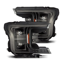 Load image into Gallery viewer, AlphaRex 18-20 Ford F150 PRO-Series Headlight Alpha Black w/ Seq Signal &amp; DRL 880253 *Discontinued