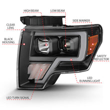 Load image into Gallery viewer, ANZO 2009-2014 Ford F-150 Projector Light Bar G4 H.L. Black Amber 111445