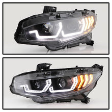 Load image into Gallery viewer, Spyder Honda Civic 16- 2DR/4DR/Hatchback Projector Headlights - Black PRO-YD-HC16SI-SEQGR-BK 5087867