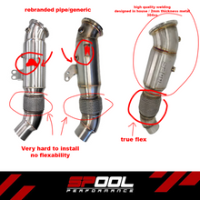 Load image into Gallery viewer, B58 5 Inch Stainless Steel 200 CELL Euro 5 Catted Downpipe Upgrade [Race Downpipes]