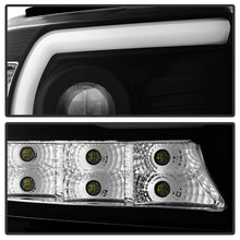 Load image into Gallery viewer, Spyder GMC Sierra 14-16 Projector Headlights Light Bar DRL Blk PRO-YD-GS14V2-LBDRL-BK 5080851