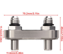 Load image into Gallery viewer, Transmission Cooler Line Adapter Plate with Gasket and 6AN Fittings Compatible with 6L80E 6L90E 8L90E Oil Seal Line Connector for Braided Hose Set