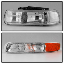 Load image into Gallery viewer, SPYDER xTune Chevy Silverado 1500 99-02 OEM Style Headlights w/ Bumper Lights - Chrome HD-JH-CSIL99-OE-SET 9035111