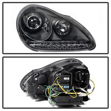 Load image into Gallery viewer, Spyder Porsche Cayenne 03-06 Projector Xenon/HID Model- DRL LED Blk PRO-YD-PCAY03-HID-DRL-BK 5080967