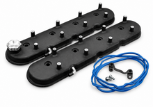 Load image into Gallery viewer, Granatelli Motor Sports LS Valve Cover with Integral Angled Coil Mounts Black Wrinkle Finish, 4.8, 5.3, 5.7, 6.0, 6.2, 7.0L, Pair - 640367