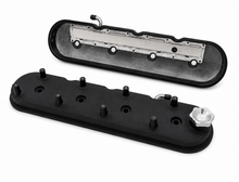 Load image into Gallery viewer, Granatelli Motor Sports LS Valve Cover with Integral Angled Coil Mounts Black Wrinkle Finish, 4.8, 5.3, 5.7, 6.0, 6.2, 7.0L, Pair - 640367