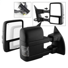 Load image into Gallery viewer, SPYDER xTune Ford SuperDuty 08-15 Extendable Heated Mirrors w/ LED Signal Smoke MIR-FDSD08S-PW-SM-SET 9935831