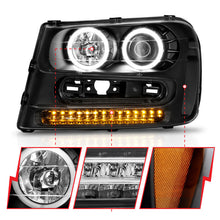 Load image into Gallery viewer, Anzo 2002-2009 Chevrolet Trailblazer Projector Headlights w/ Halo Black