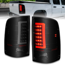 Load image into Gallery viewer, ANZO 2007-2013 GMC Sierra LED Tail Lights w/ Light Bar Black Housing Smoke Lens 311389