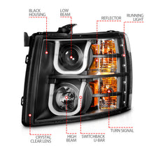 Load image into Gallery viewer, Anzo Chevy Silverado 1500 07-13 / 2500HD/3500HD Headlights W/ U-Bar Switch