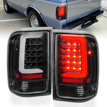 Load image into Gallery viewer, ANZO 1993-1997 Ford  Ranger LED Tail Lights w/ Light Bar Black Housing Clear Lens 311359