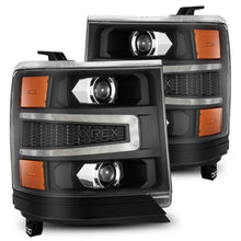 Load image into Gallery viewer, AlphaRex 16-18 Chevy 1500HD LUXX LED Proj Headlights BK w/Seq Actvn Light / SeqSig (Req PN 810023) 880234 *Discontinued