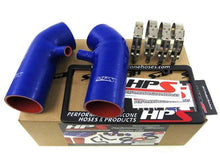 Load image into Gallery viewer, HPS Blue Reinforced Silicone Post MAF Air Intake Hose Kit Infiniti 08-14 G37 3.7L
