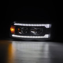 Load image into Gallery viewer, AlphaRex 02-05 Dodge Ram 1500 LUXX LED Proj Headlights Plank Style Black w/Activ Light/Seq Signal 880567 *Discontinued