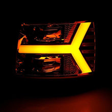 Load image into Gallery viewer, AlphaRex 07-13 Chevy 1500 LUXX LED Proj Headlights Plank Design Chrome w/ Activ Light/Seq Signal/DRL 880222 *Discontinued