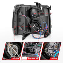 Load image into Gallery viewer, Anzo Chevy Silverado 1500 07-13 / 2500HD/3500HD Headlights W/ U-Bar Switch