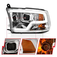 Load image into Gallery viewer, Anzo Dodge Ram 09-18 Projector Plank Style Headlight w/ Halo Chrome Clear A