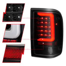 Load image into Gallery viewer, ANZO 1993-1997 Ford  Ranger LED Tail Lights w/ Light Bar Black Housing Clear Lens 311360