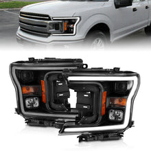 Load image into Gallery viewer, ANZO 2018-2019 Ford F-150 Projector Plank Style H.L. Black Amber (Without Switchback) 111467