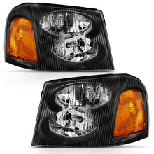 Load image into Gallery viewer, ANZO 2002-2009 Gmc Envoy Crystal Headlight  Black Amber 111429