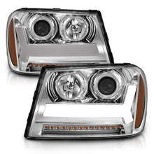 Load image into Gallery viewer, ANZO 2006-2009 Chevrolet Trailblazer Projector Headlights w/ Plank Style Design Chrome w/ Amber 111391