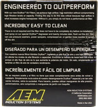 Load image into Gallery viewer, AEM Induction AEM 3.5 inch Short Neck 5 inch Element Filter Replacement 21-204DK