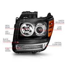 Load image into Gallery viewer, Anzo 2007-2012 Dodge Nitro Projector Headlights w/ Halo Black (CCFL) G2