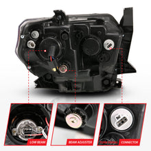 Load image into Gallery viewer, ANZO 14-17 Toyota Tundra Plank Style Projector Headlights Chrome w/ Amber 111415