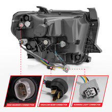 Load image into Gallery viewer, ANZO 2014-2021 Toyota Tundra LED Crystal Headlights w/ Switchback Black Housing w/ DRL 111533