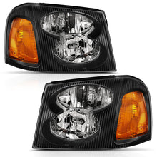 Load image into Gallery viewer, ANZO 2002-2009 Gmc Envoy Crystal Headlight  Black Amber 111429