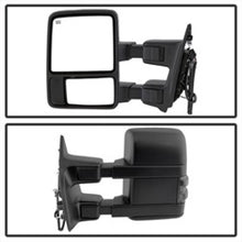 Load image into Gallery viewer, SPYDER xTune Ford SuperDuty 08-15 Extendable Heated Mirrors w/ LED Signal Smoke MIR-FDSD08S-PW-SM-SET 9935831