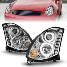 Load image into Gallery viewer, Anzo 2003-2007 Infiniti G35 Projector Headlights w/ Halo Chrome (CCFL)