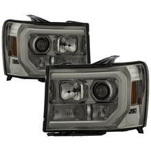 Load image into Gallery viewer, Spyder GMC Sierra 1500/2500/3500 07-13 V2 Projector Headlights - Smoke PRO-YD-GS07V2-LBDRL-SM 5083654