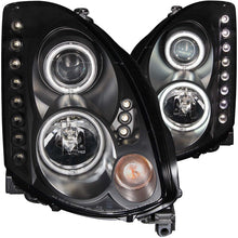 Load image into Gallery viewer, Anzo 2003-2007 Infiniti G35 Projector Headlights w/ Halo Black (CCFL) (HID