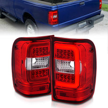 Load image into Gallery viewer, ANZO 2001-2011 Ford  Ranger LED Tail Lights w/ Light Bar Chrome Housing Red/Clear Lens 311393