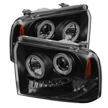 Load image into Gallery viewer, Spyder Ford F250/350 05-07 Projector Headlights LED Halo LED Blk Smke PRO-YD-FS05-HL-BSM 5078483