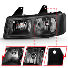 Load image into Gallery viewer, ANZO 2003-2017 Chevy Express Crystal Headlight Black 111474