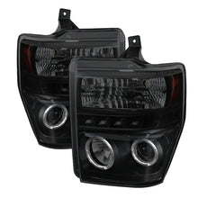 Load image into Gallery viewer, Spyder Ford F250/350 08-10 Projector Headlights LED Halo LED Blk Smke PRO-YD-FS08-HL-BSM 5078490