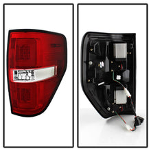 Load image into Gallery viewer, Spyder 09-14 Ford F150 V2 Light Bar LED Tail Lights - Red Clear (ALT-YD-FF15009V2-LBLED-RC) 5084224