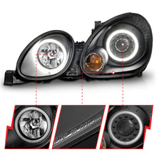 Load image into Gallery viewer, Anzo 1998-2005 Lexus Gs300 Projector Headlights w/ Halo Black