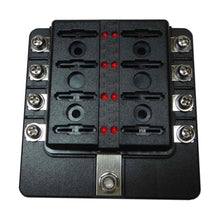 Load image into Gallery viewer, 8 Way Fuse Block - Ring Terminals - LED Indicators
