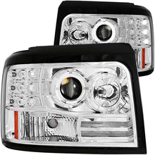 Load image into Gallery viewer, Anzo 1992-1996 Ford F-150 Projector Headlights w/ Halo Chrome w/ Side Marke