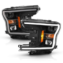 Load image into Gallery viewer, ANZO 2018-2019 Ford F-150 Projector Plank Style H.L. Black Amber (Without Switchback) 111467