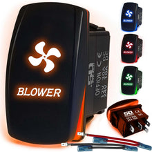 Load image into Gallery viewer, Waterproof Rocker Switch 12v ON/Off, LED Backlit with Etched Design w/Toggle Switch 12v - UTV, Auto, Boat 20A Variation