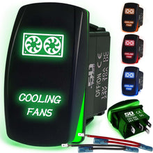 Load image into Gallery viewer, Waterproof Rocker Switch 12v ON/Off, LED Backlit with Etched Design w/Toggle Switch 12v - UTV, Auto, Boat 20A Variation