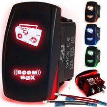 Load image into Gallery viewer, Waterproof Funny Rocker Switch 12v ON/Off, LED Backlit with Etched Design w/Toggle Switch 12v - UTV, Auto, Boat 20A Variation
