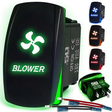 Load image into Gallery viewer, Waterproof Rocker Switch 12v ON/Off, LED Backlit with Etched Design w/Toggle Switch 12v - UTV, Auto, Boat 20A Variation