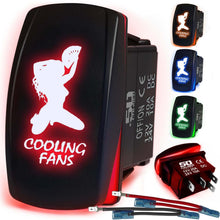 Load image into Gallery viewer, Waterproof Funny Rocker Switch 12v ON/Off, LED Backlit with Etched Design w/Toggle Switch 12v - UTV, Auto, Boat 20A Variation