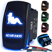 Load image into Gallery viewer, Waterproof Rocker Switch 12v ON/Off, LED Backlit with Etched Design w/Toggle Switch 12v - UTV, Auto, Boat 20A Variation